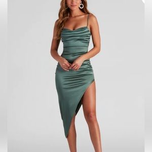 Windsor Satin Midi Dress